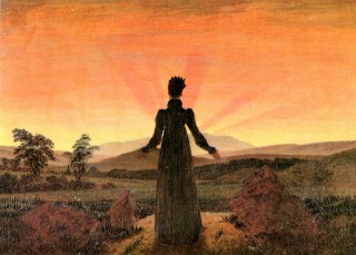 Caspar David Friedrich - Woman before going down sun