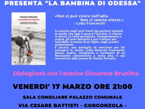 Presentazione del libro “La bambina di Odessa” con l’autrice Tiziana Ferrario – 17 marzo a Gorgonzola